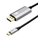 Cabo Adaptador Usb C para Displayport Macho 4k 60hz 1.8 Metros - 5+