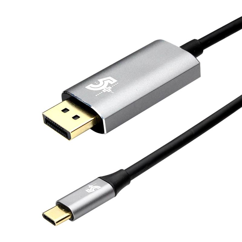 Cabo Adaptador Usb C para Displayport Macho 4k 60hz 1.8 Metros - 5+