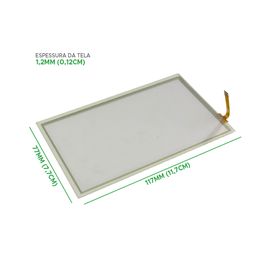 Tela Touch Screen 5 Polegadas Para Dvd Automotivo 6 Vias