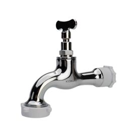 Torneira Jardim Tanque Quintal Cromada 100% Metal 1/2"x3/4"