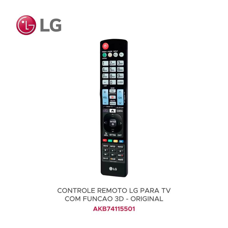 Controle Remoto TV LG Smart 3D My Apps AKB74115501 Original