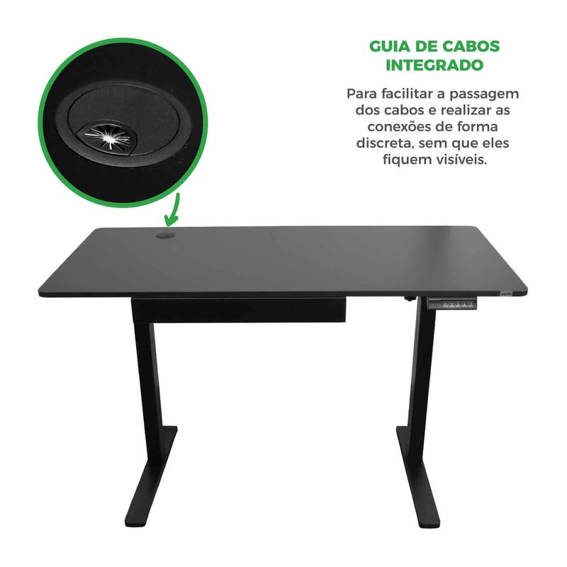 Mesa Elétrica Motorizada Para Desktop Regulável Até 80kg