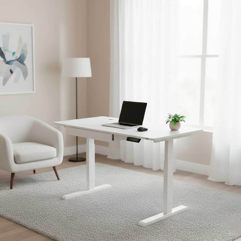 Mesa Elétrica Motorizada Para Desktop Regulável Até 80kg