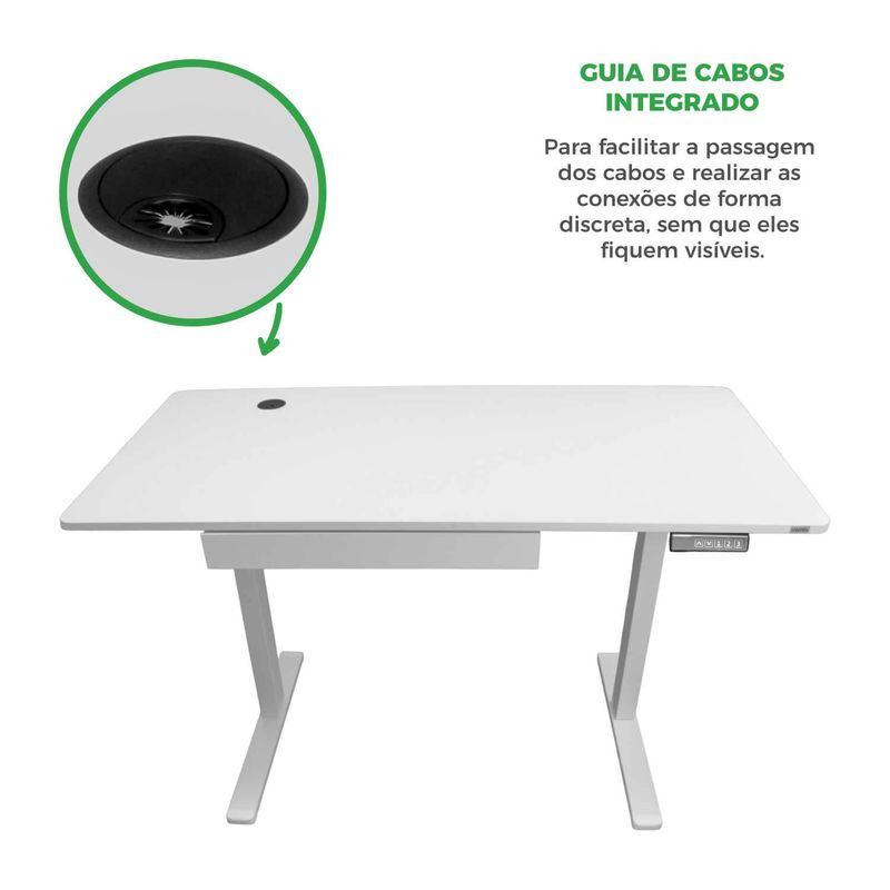 Mesa Elétrica Motorizada Para Desktop Regulável Até 80kg