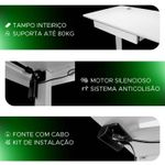 Mesa Elétrica Motorizada Para Desktop Regulável Até 80kg