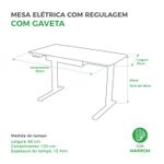 Mesa Elétrica Motorizada Para Desktop Regulável Até 80kg
