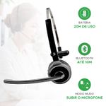 Fone Headset Home Office HS-202 Com base Bluetooth Sem Fio - 5+