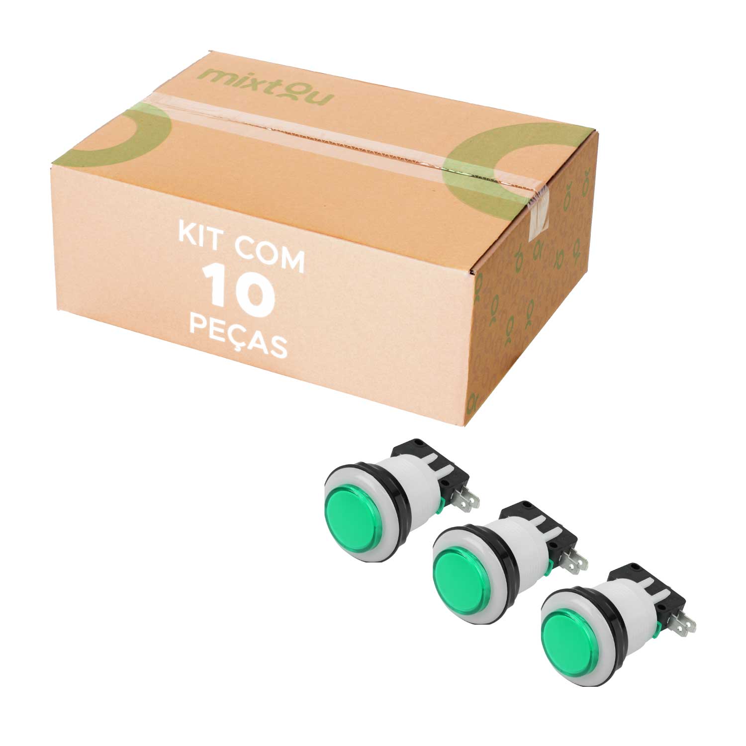 プッチ 20x Chave Switch KF-1001-05W Tactil Micro - Placa Fonte - Mixtou